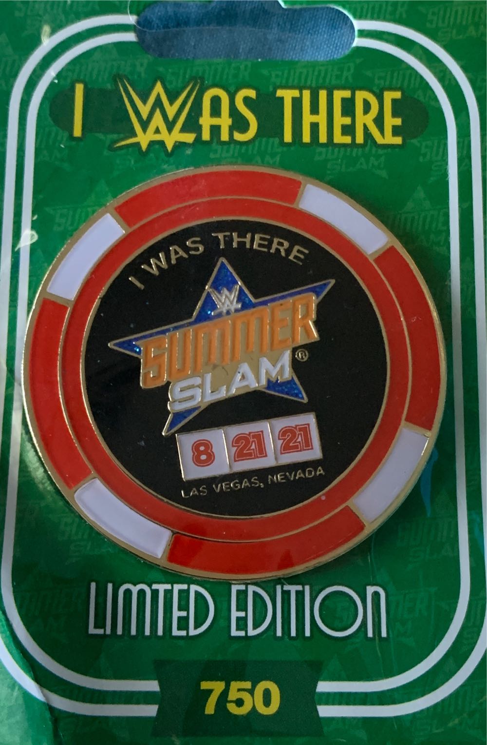 WWE Summer Slam  “I Was There” Official Collectors Pin - Limited Edition pin collectible [Barcode 888306500871] - Main Image 2