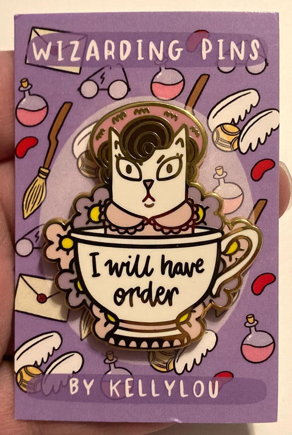 Teacup#, Umbridge Cat $  pin collectible - Main Image 2