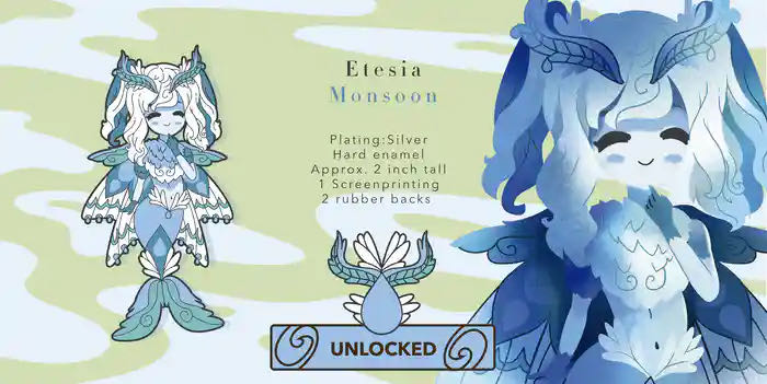 Etesia - Monsoon  pin collectible - Main Image 3