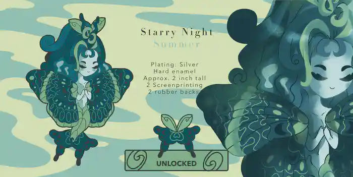 Starry Night - Summer  pin collectible - Main Image 3