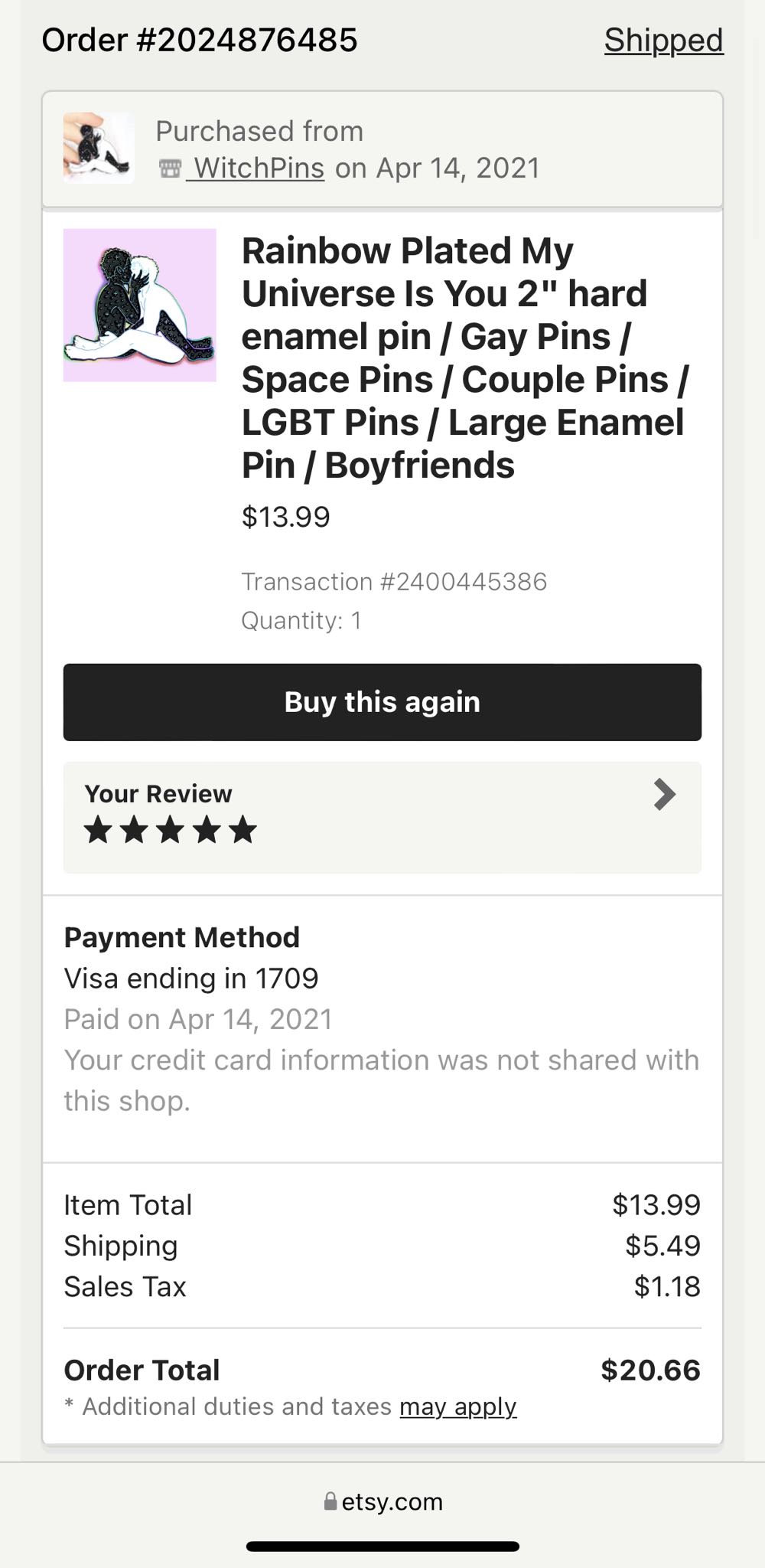 My Universe Is You - Soft Enamel pin collectible - Main Image 2