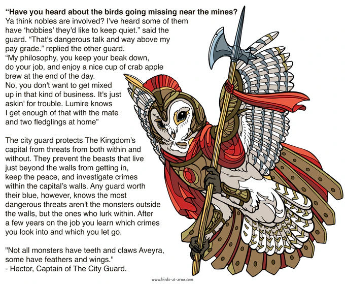 Birds At Arms: City Guard - Soft Enamel pin collectible - Main Image 2