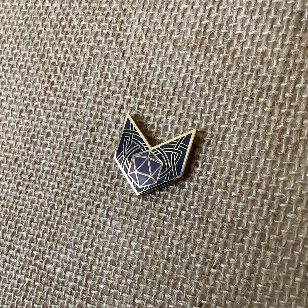 Character Builder - D20 Chevron (Purple) - Hard Enamel pin collectible - Main Image 1