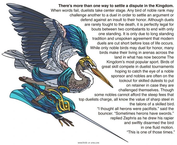 Birds At Arms: Fencer - Soft Enamel pin collectible - Main Image 2