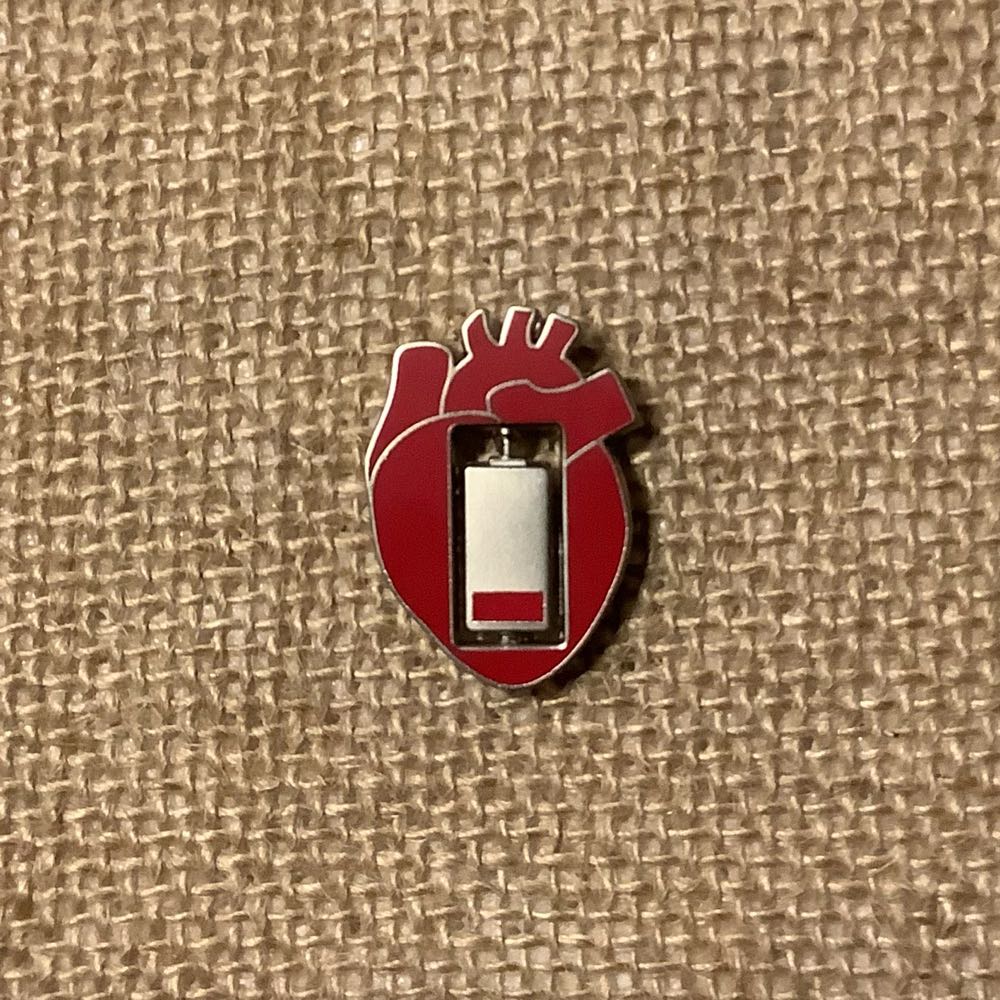 Recharge Your Heart - Hard Enamel, Spinning, Silver Plating pin collectible - Main Image 2