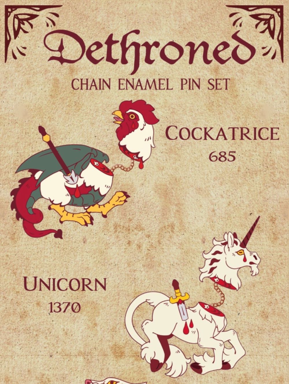 Dethroned: Unicorn - Soft Enamel & Epoxy pin collectible - Main Image 3