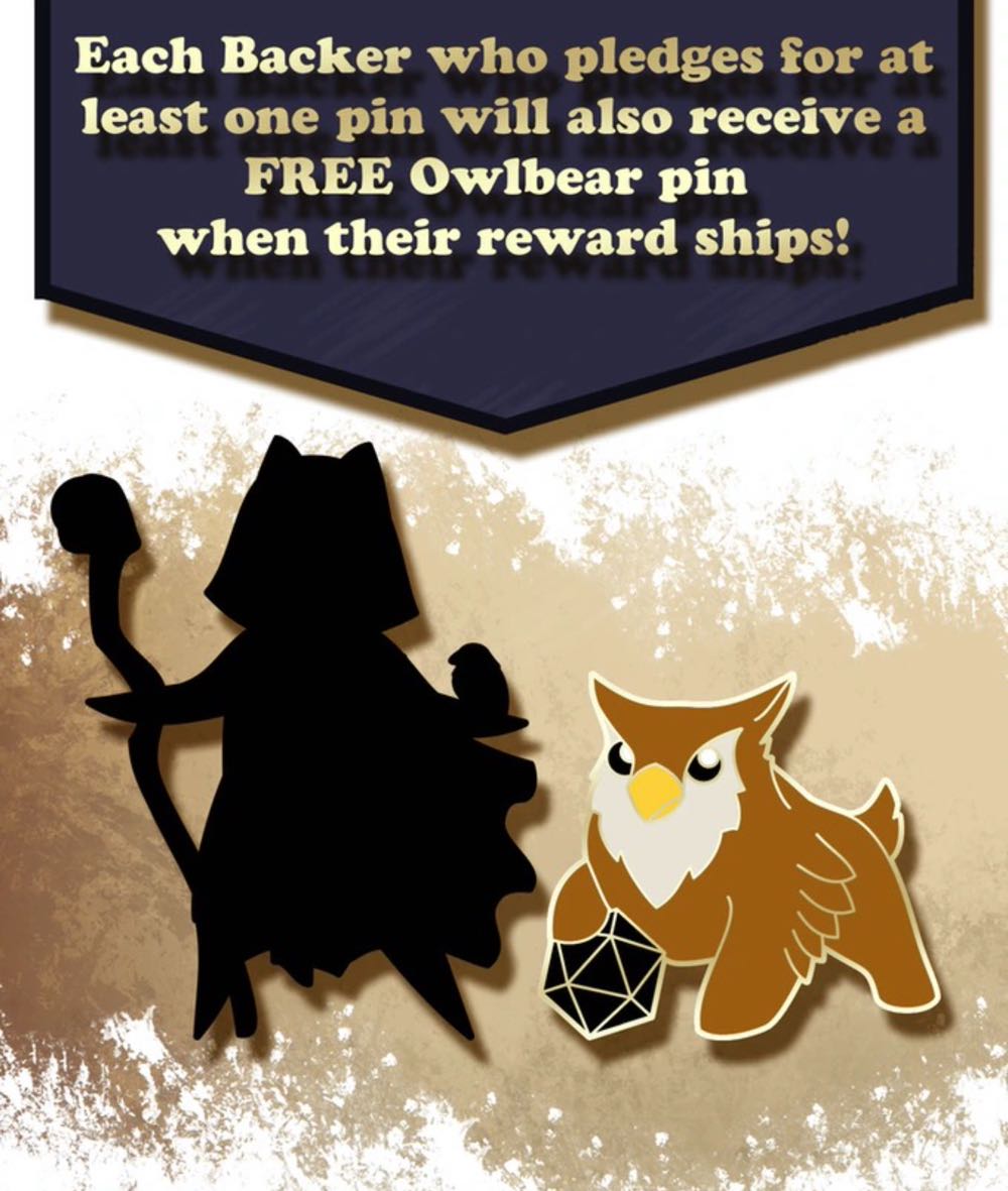 RPG Black Cats 2 - Owlbear Companion - Hard Enamel pin collectible - Main Image 2