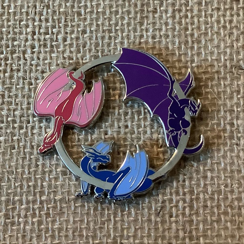 Triple Dragons (Pink, Blue, & Purple) - Hard Enamel pin collectible - Main Image 1