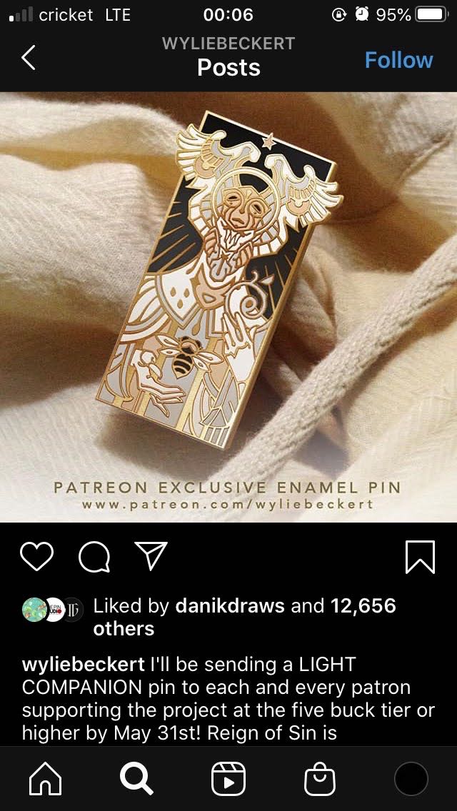 Light Companion - Hard Enamel pin collectible - Main Image 2