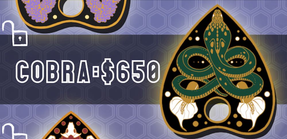 Planchette Pins: Cobra - Hard Enamel pin collectible - Main Image 3