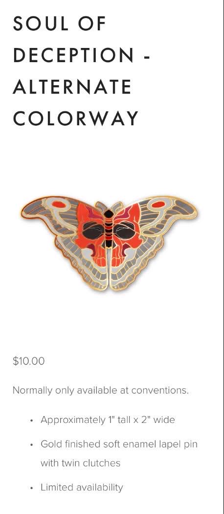 Soul Of Deception (Alternate) - Hard Enamel pin collectible - Main Image 2