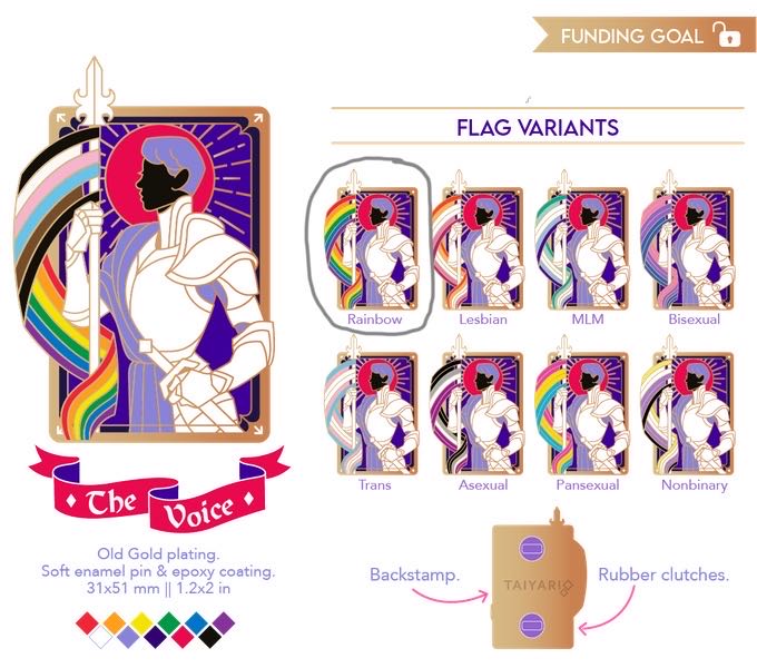 Pride Knights: The Voice - Soft Enamel pin collectible - Main Image 2