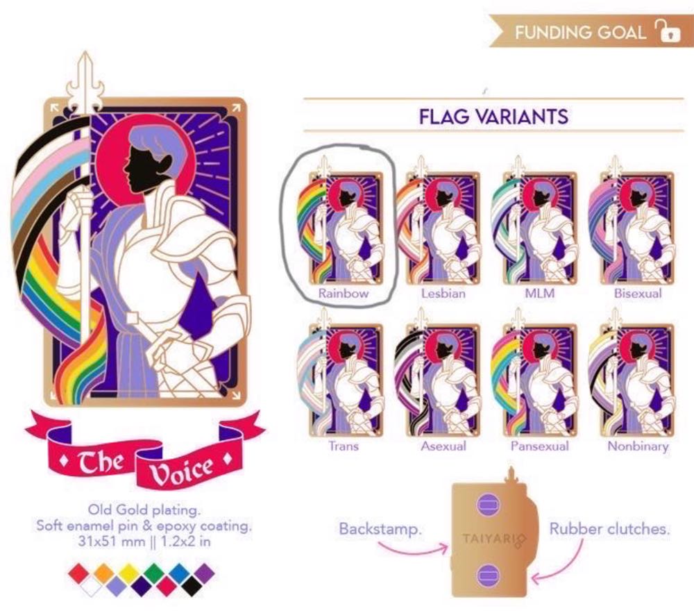 Pride Knights: The Voice - Soft Enamel pin collectible - Main Image 3