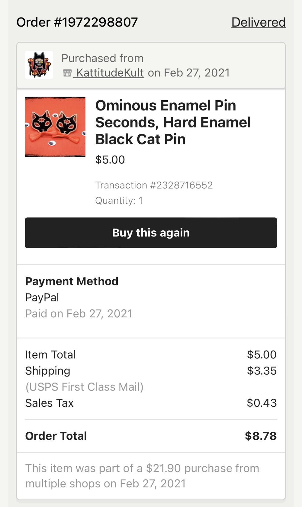 Ominous - Hard Enamel pin collectible - Main Image 2