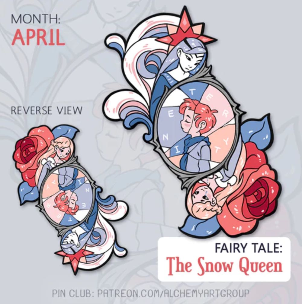 Fairy Tale Tarot: Snow Queen - Hard Enamel And Screenprint pin collectible - Main Image 2