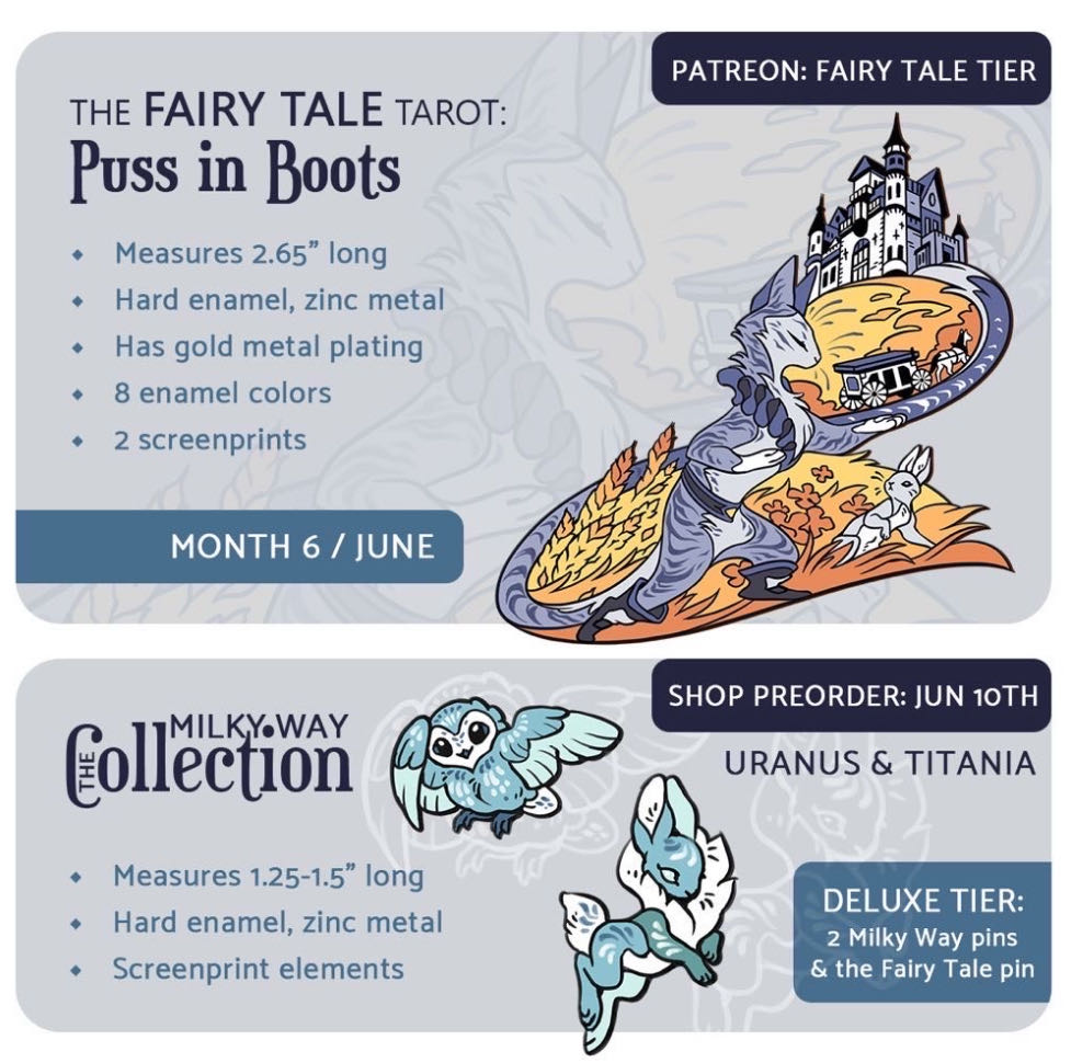 Fairy Tale Tarot - Puss In Boots - Hard Enamel pin collectible - Main Image 3