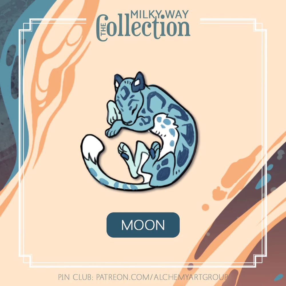 Milky Way Collection - Moon - Hard Enamel And Screenprint pin collectible - Main Image 3