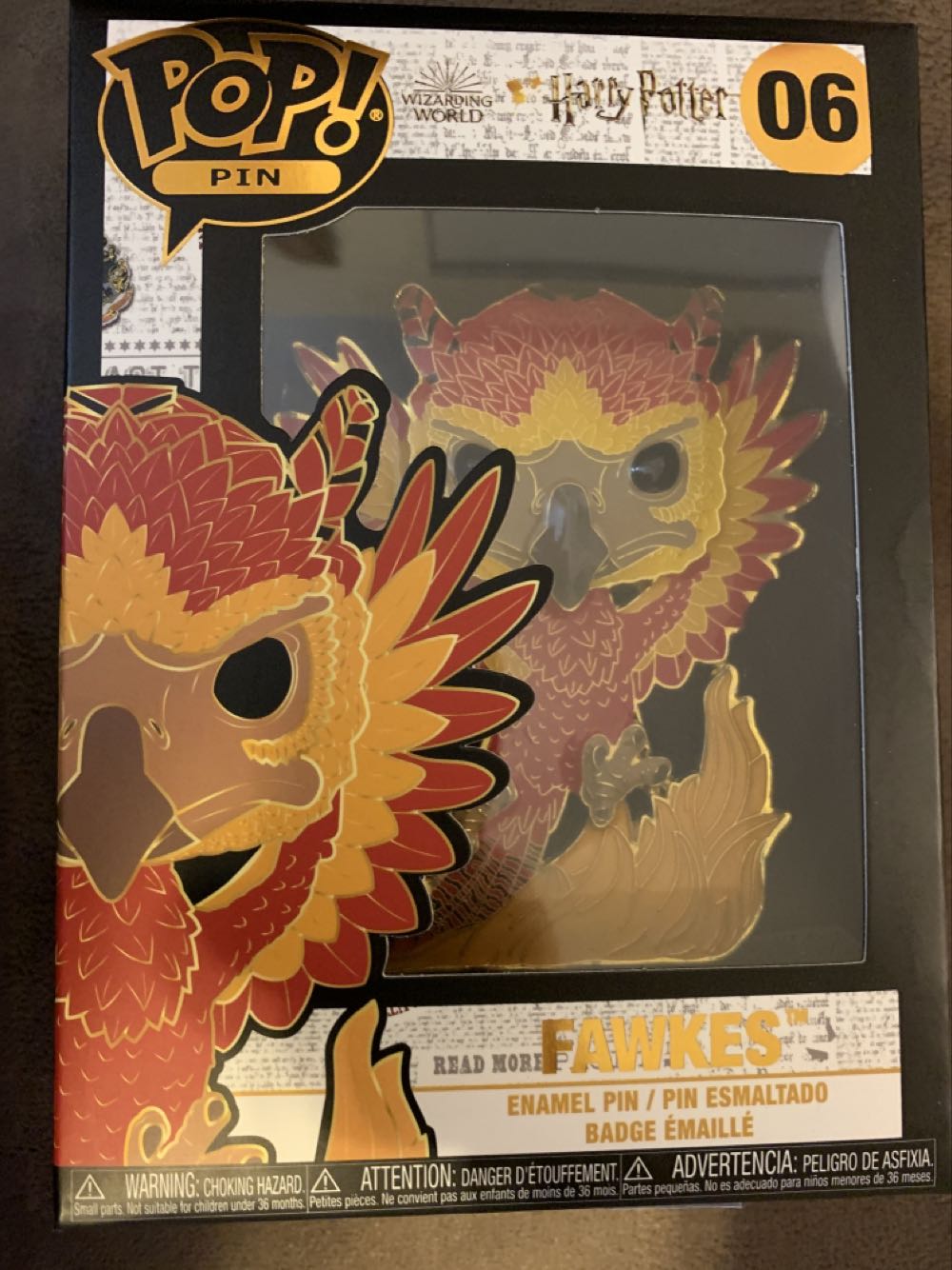 Funko Pop! Pin: Harry Potter Fawkes Pin - Funko pin collectible [Barcode 671803318366] - Main Image 2