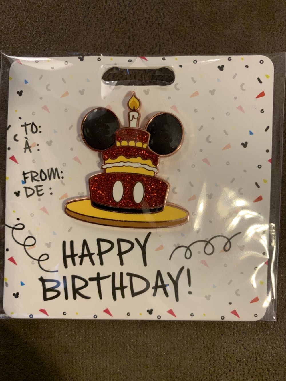 Mickey Mouse Happy Birthday Cake Pin - Disney Pin Trading pin collectible [Barcode 465054731131] - Main Image 2