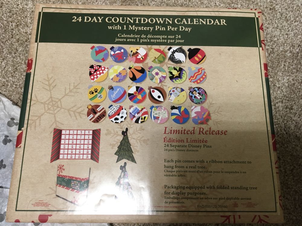 Disney - 24 Day Countdown Calender - Mystery Pin - Ltd Release  pin collectible - Main Image 2