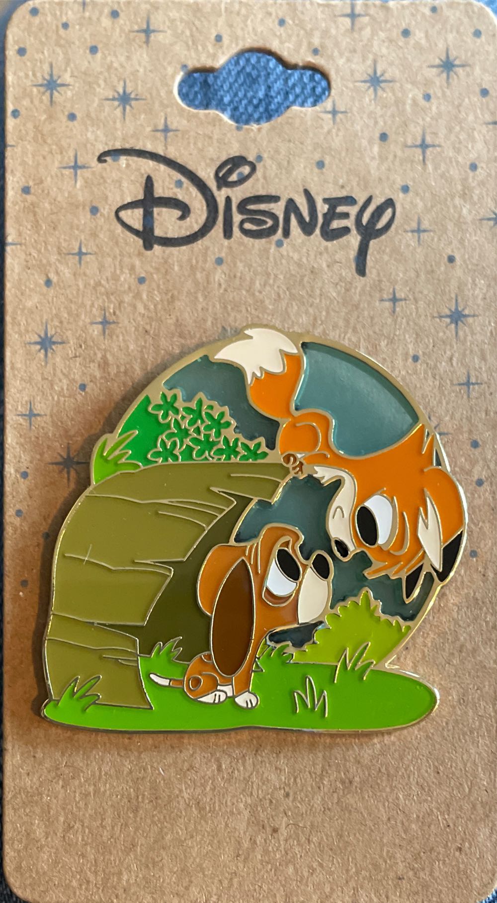 Fox And The Hound Stained Glass  pin collectible - Main Image 1