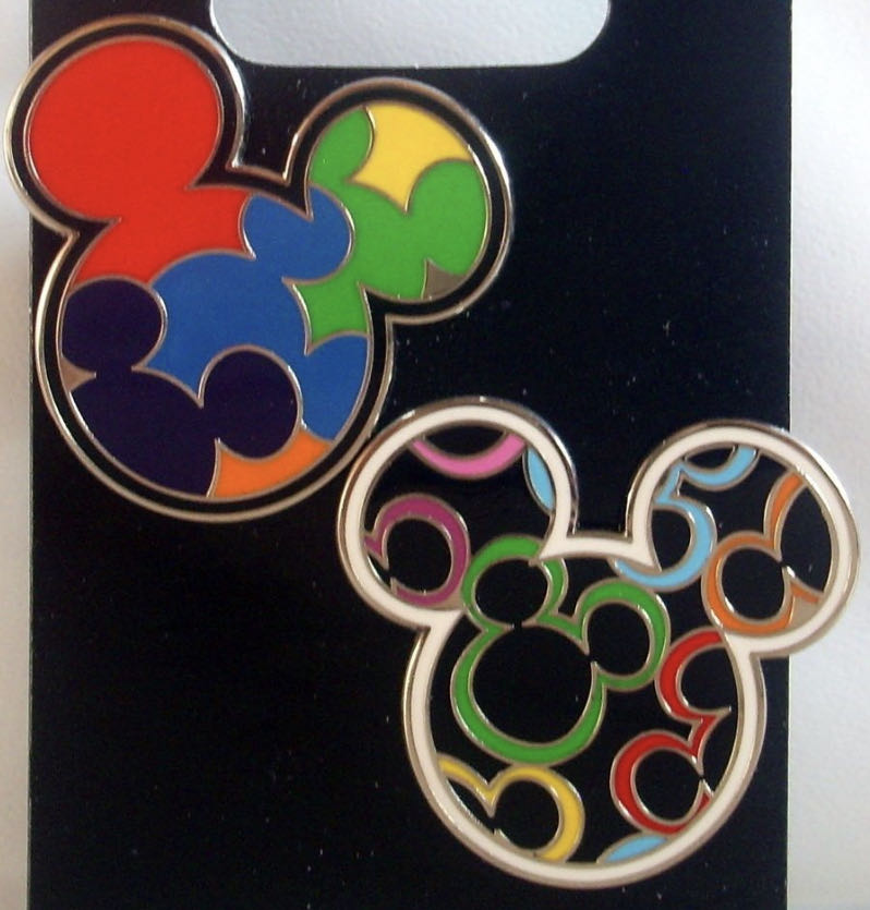 Mickey Mouse Icon Multi-Colored Set Of 2  pin collectible - Main Image 2