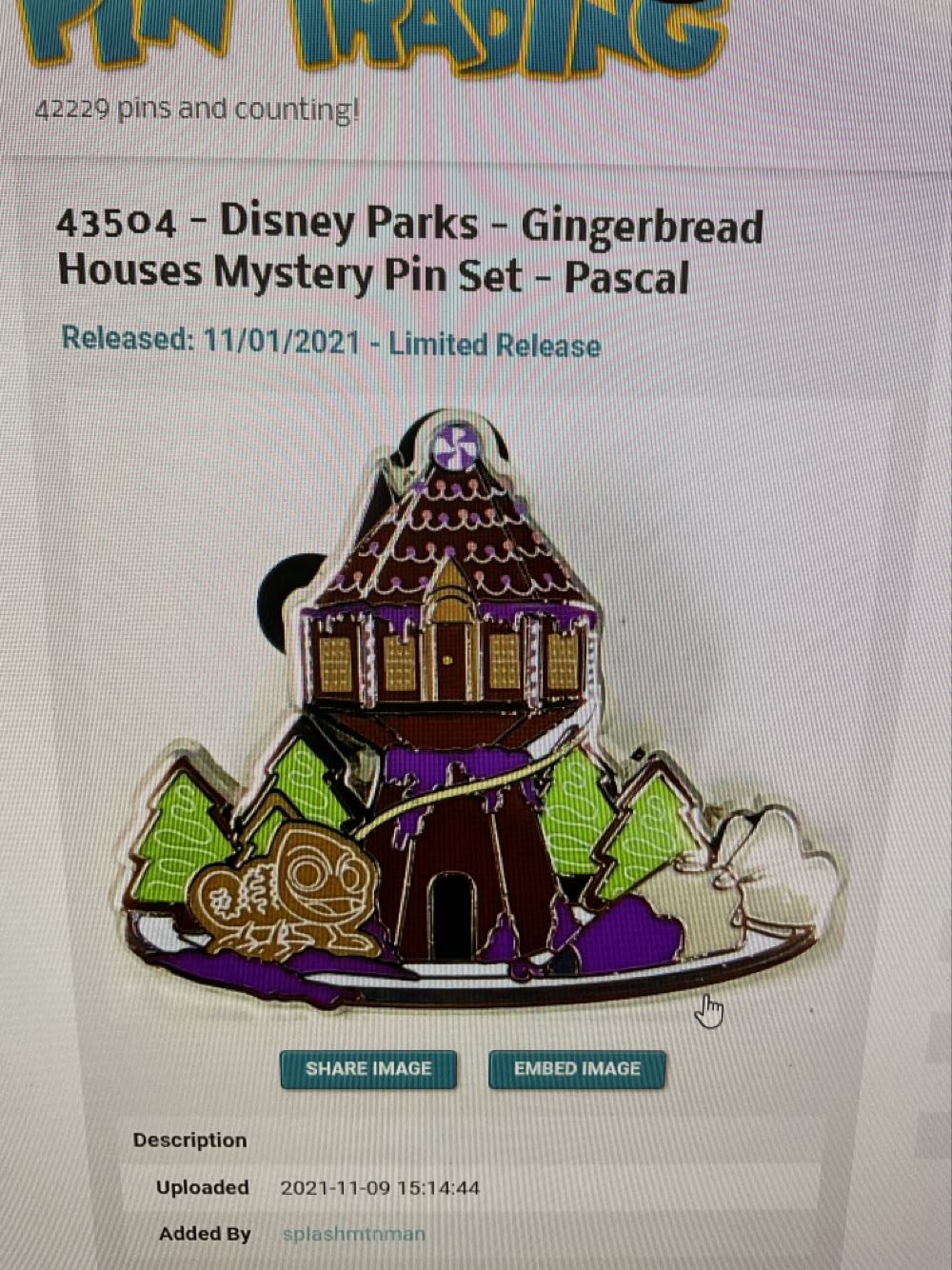 Gunger Bread Houses - Mystery Pin 2021 - Pascal - Ltd Release  pin collectible - Main Image 1