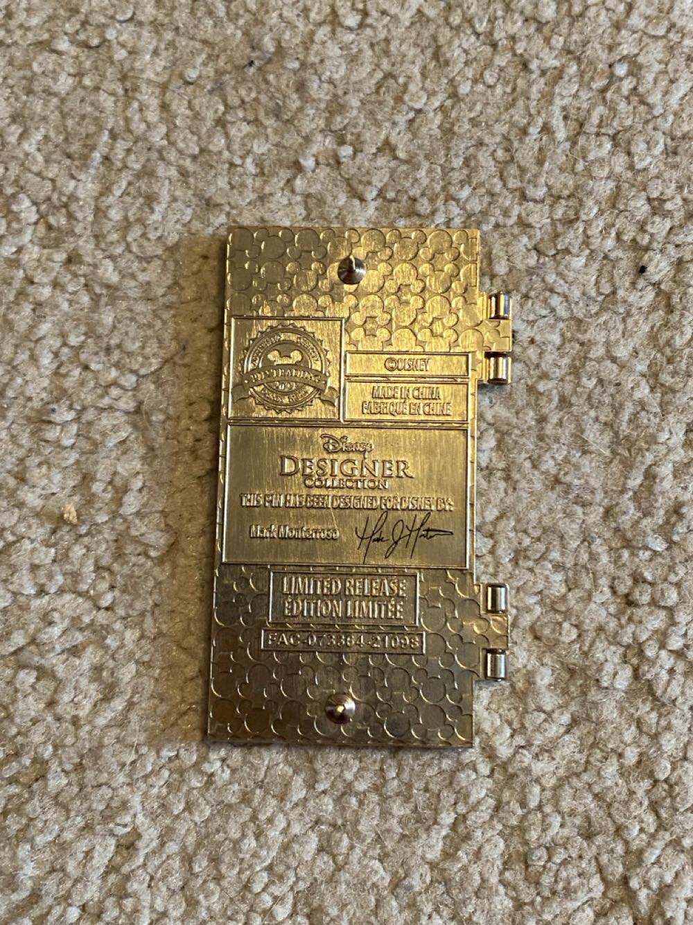 Disney Designer Ultimate Princess Collection- Jasmine  pin collectible [Barcode 465056078425] - Main Image 3