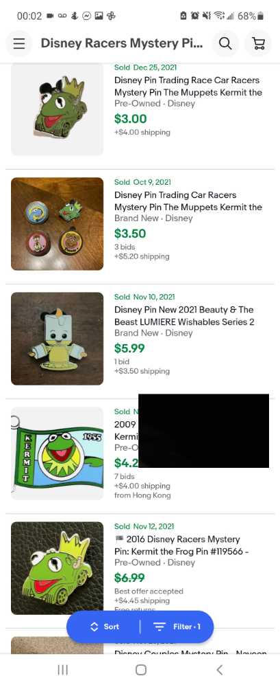 Kermit the Frog the Car | Disney Racers Mystery Pin Pack - Disney Racers Mystery Pack pin collectible - Main Image 3