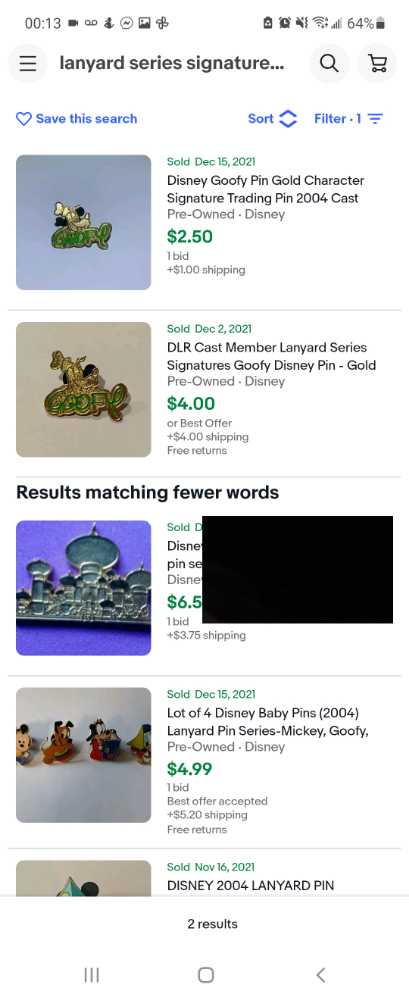 Gold Goofy Signature Cast - Lanyard Series pin collectible - Main Image 3