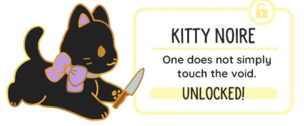 Dangerously Cute: Kitty Noire/Stabby Black Kitten - Hard Enamel, Gold Plating pin collectible - Main Image 3
