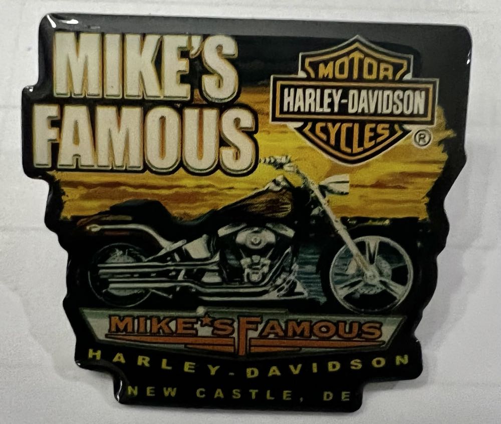 New Castle - Mike’s Famous H-D  pin collectible - Main Image 1