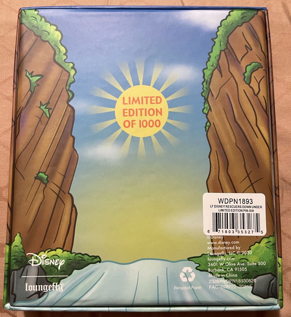 The Rescuers Down Under Swinging - Loungefly Limited Edition Disney Pin - Collector’s Box pin collectible [Barcode 671803353275] - Main Image 2