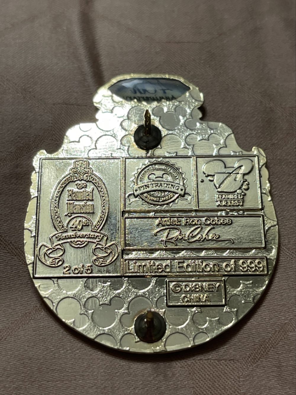 The Haunted Mansion 40th Anniversary (Constance With Her Second Husband) - Disneyland Limited Edition Pin - Rack pin collectible [Barcode 400016503081] - Main Image 4