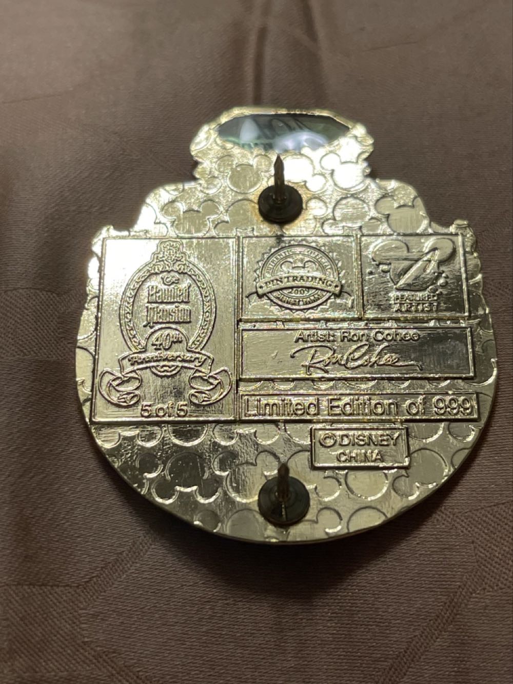 The Haunted Mansion 40th Anniversary (Constance With Her Fifth Husband) - Disneyland Limited Edition Pin - Rack pin collectible [Barcode 400016503326] - Main Image 4