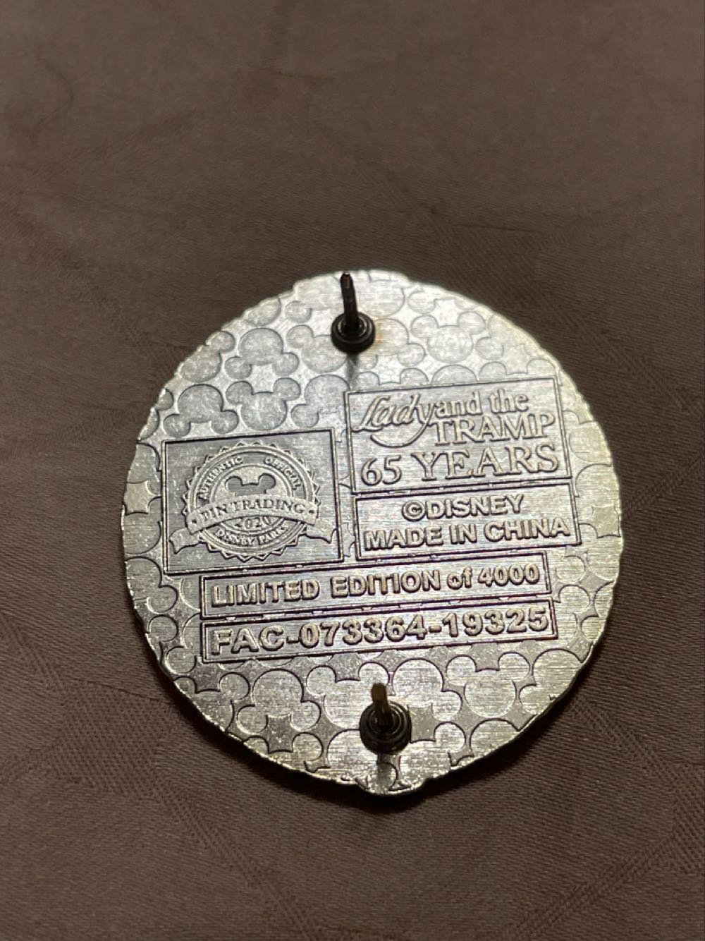 Lady And The Tramp 65th Anniversary (Lady Portrait) - Disney Store Limited Edition Pin - Rack pin collectible [Barcode 400921613592] - Main Image 3