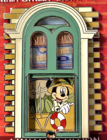 Windows of Main Street USA - Sully’s Safaris (Mickey) - Slider pin collectible - Main Image 2