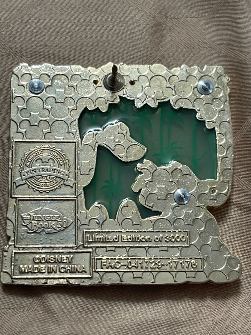 The Jungle Book 50th Anniversary (Shere Khan And Kaa) - Disney Parks Limited Edition Pin - Rack pin collectible [Barcode 400020507563] - Main Image 4