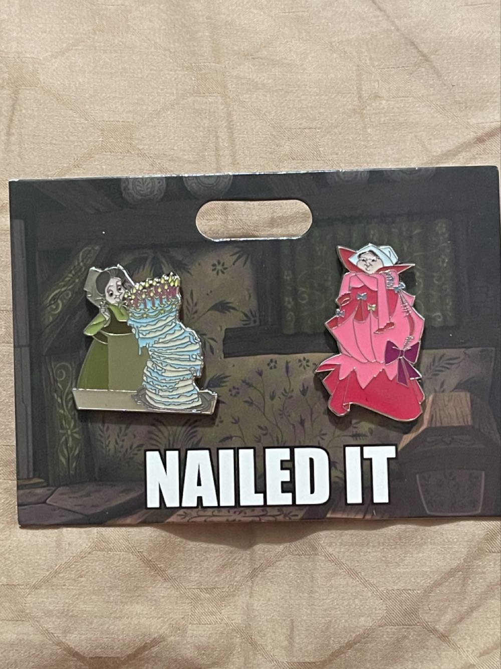 Fauna “Nailed It” 2 Pin Set - Disney Parks Pin - Rack pin collectible [Barcode 400928613397] - Main Image 2
