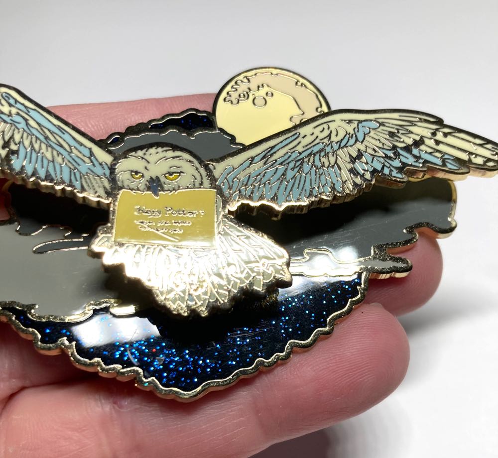 Hedwig’s Flight, Blue Glitter Night Sky $O  pin collectible - Main Image 2
