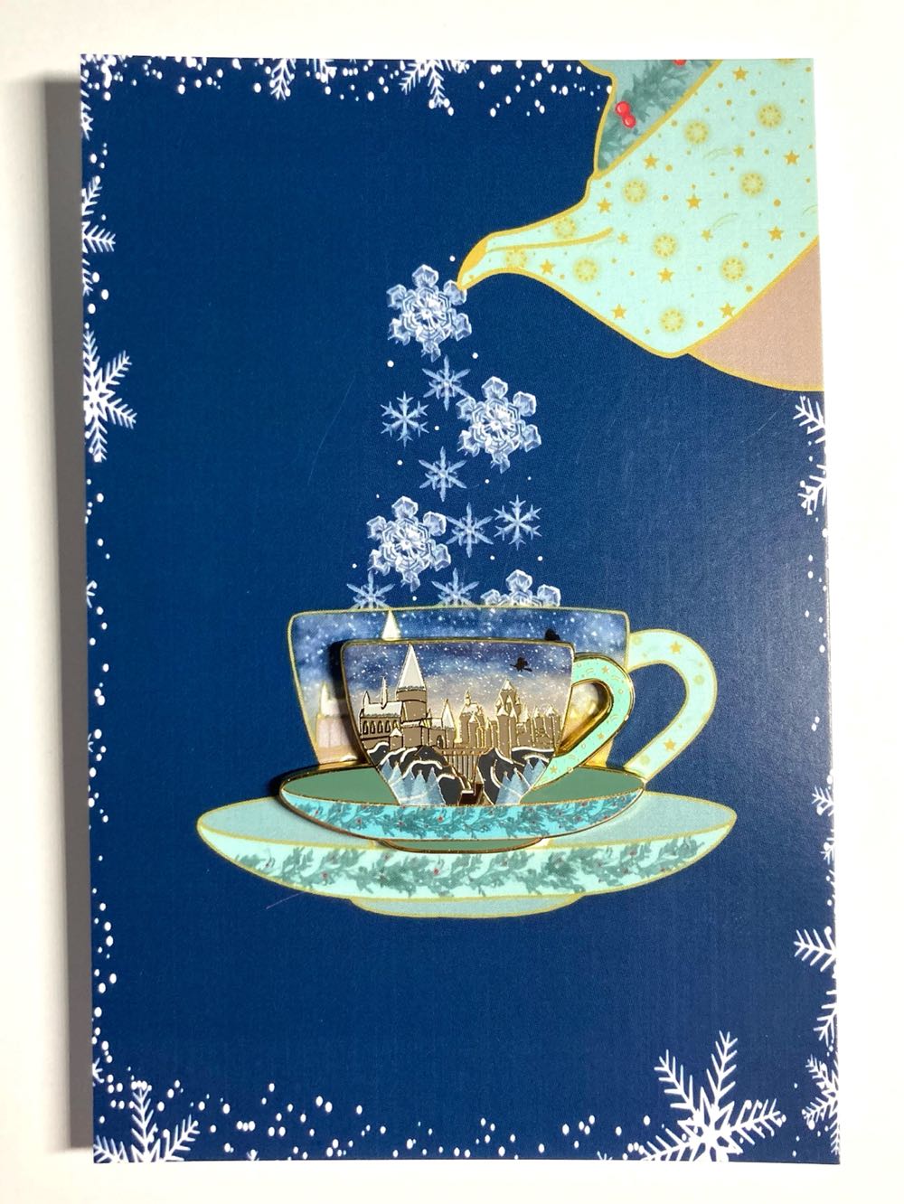 Teacup3, Snowy/Wintery Hogwarts Castle  pin collectible - Main Image 3