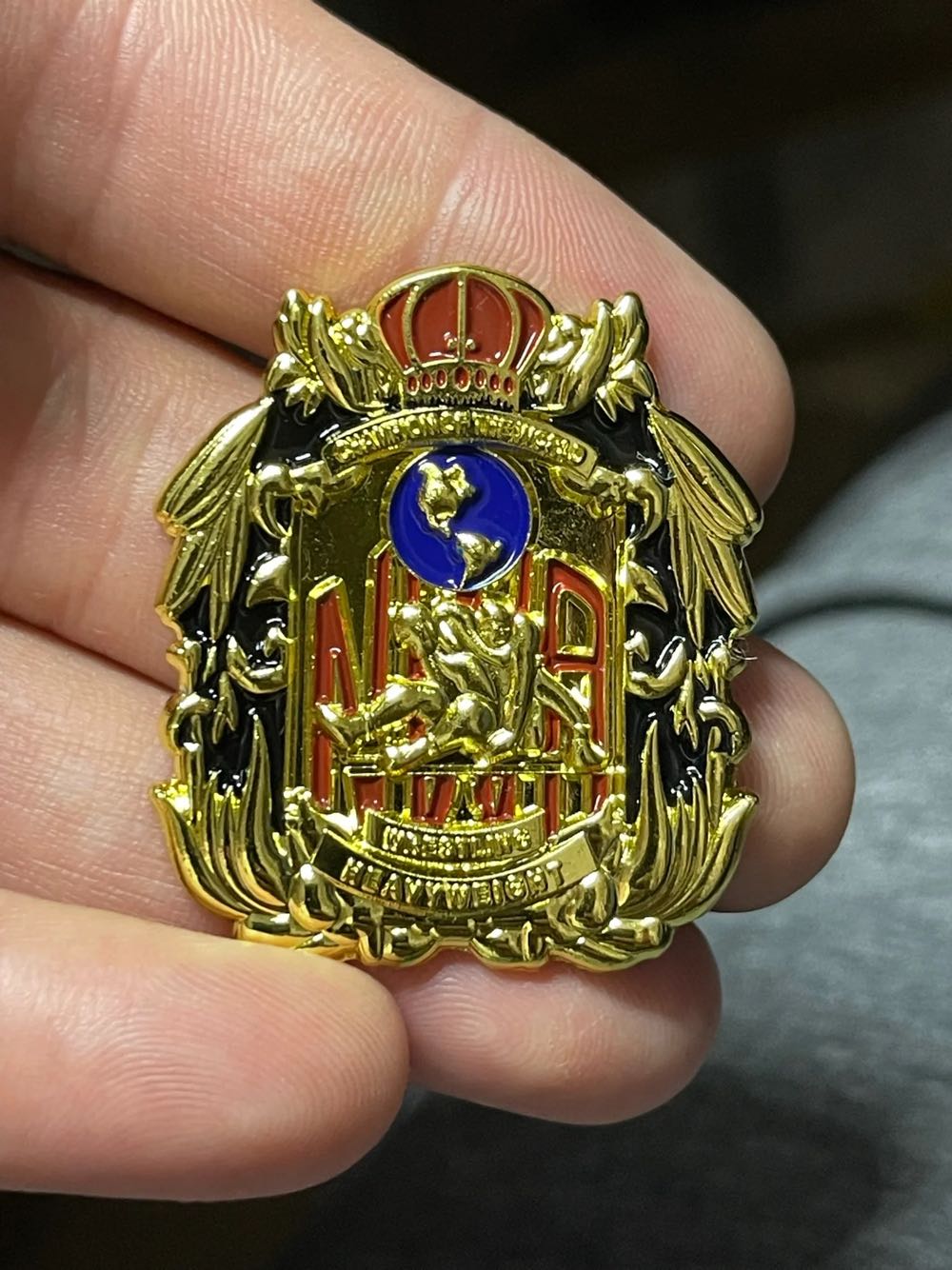 NWA World’s Heavyweight Championship Belt Pin - Enamel pin collectible - Main Image 2
