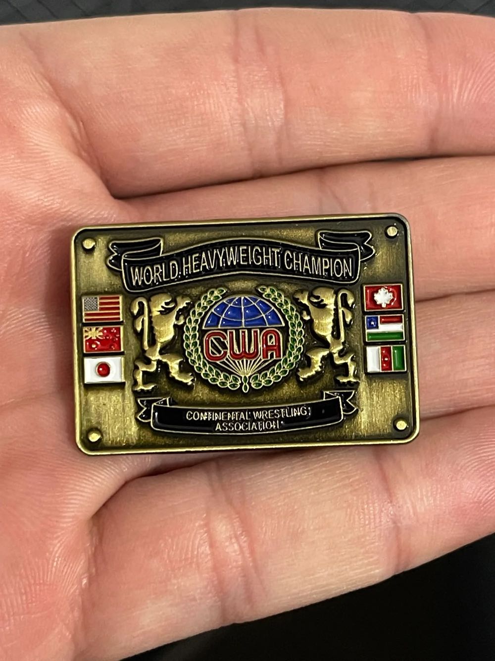 CWA Heavyweight Championship Belt Pin - Enamel pin collectible - Main Image 2