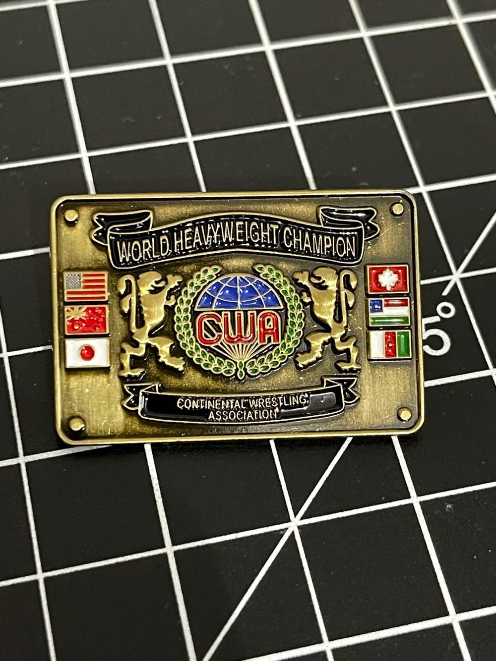 CWA Heavyweight Championship Belt Pin - Enamel pin collectible - Main Image 3