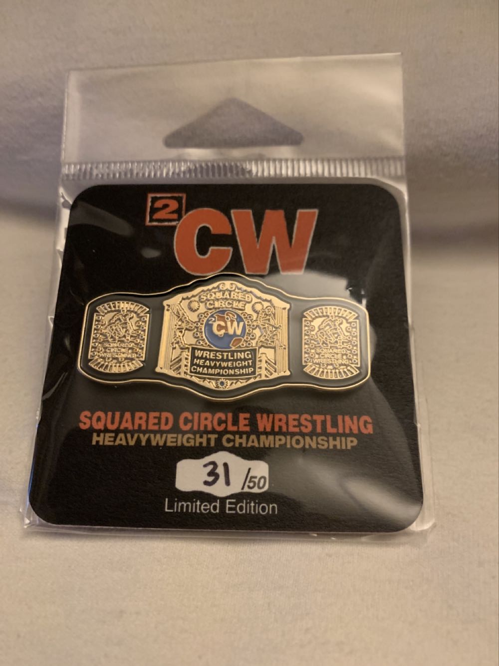 2CW Heavyweight Championship Belt Pin - Enamel pin collectible - Main Image 2