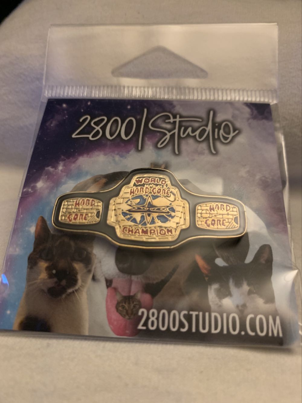 WCW Hardcore Championship Belt Pin - Enamel pin collectible - Main Image 2