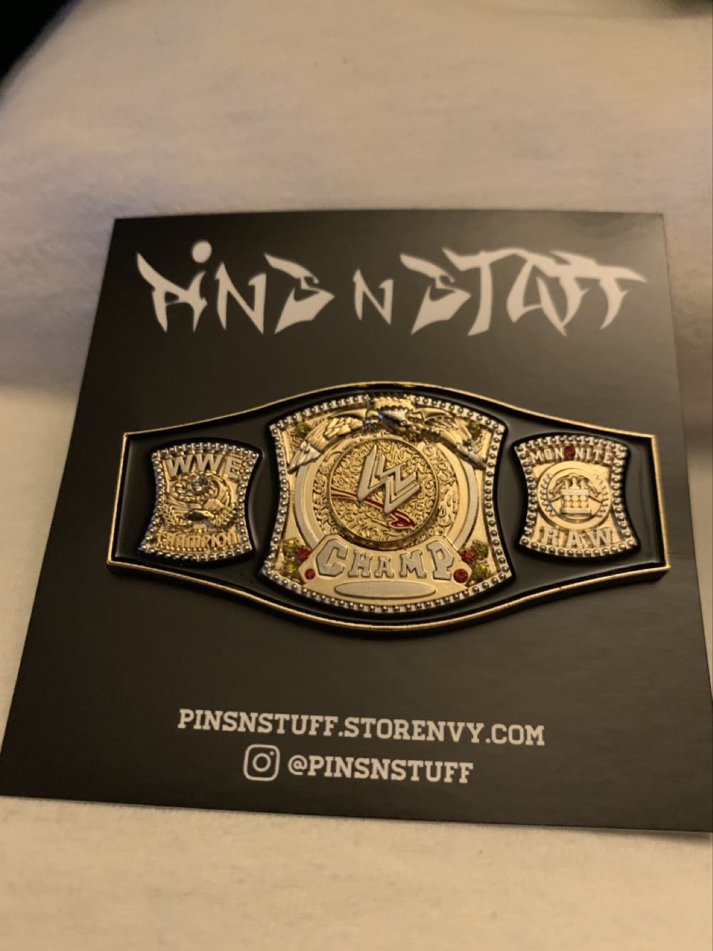 WWE Championship Spinner Belt Pin - Enamel pin collectible - Main Image 2