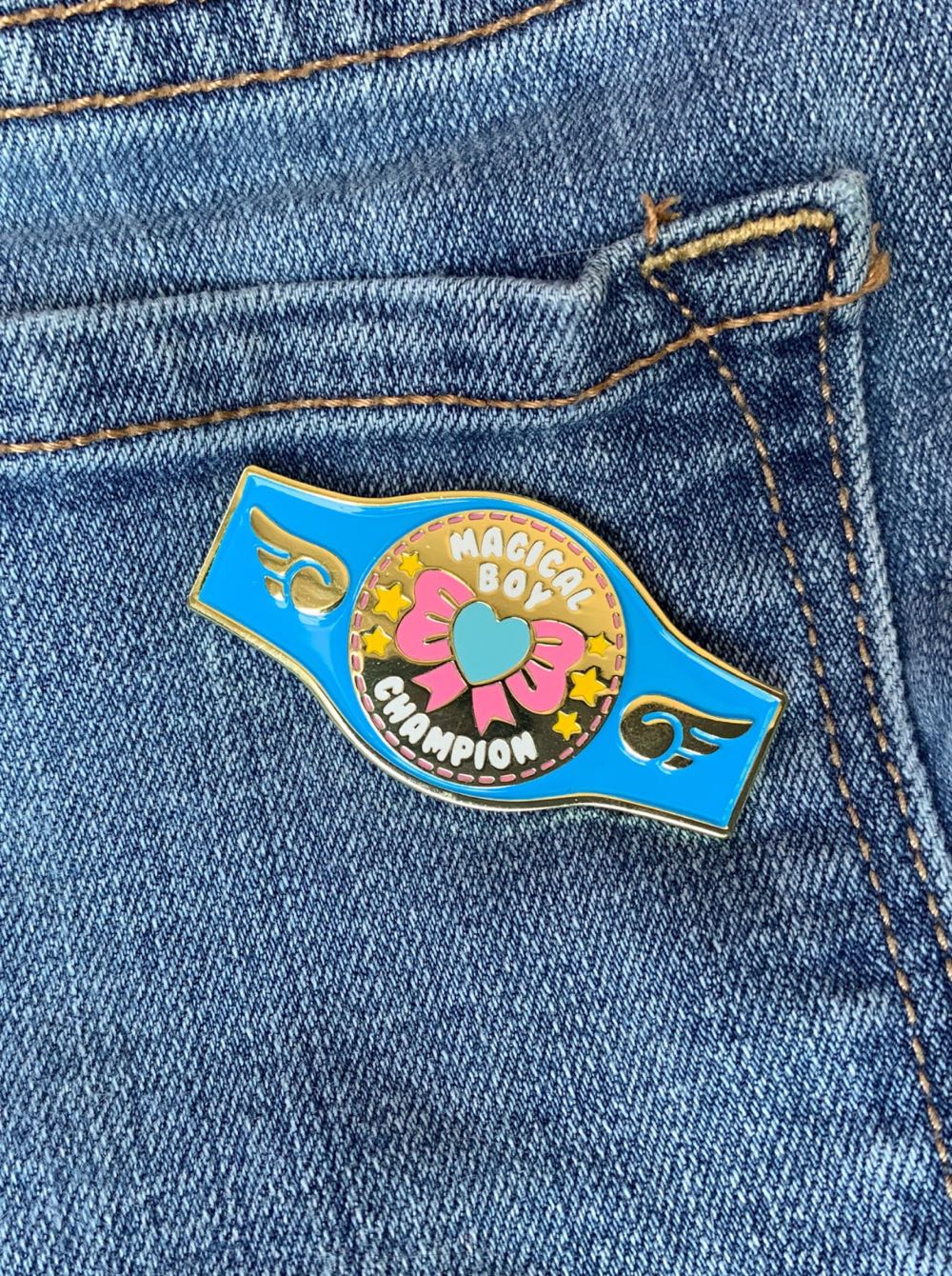 Magical Boy Championship Belt Pin - Enamel pin collectible - Main Image 2