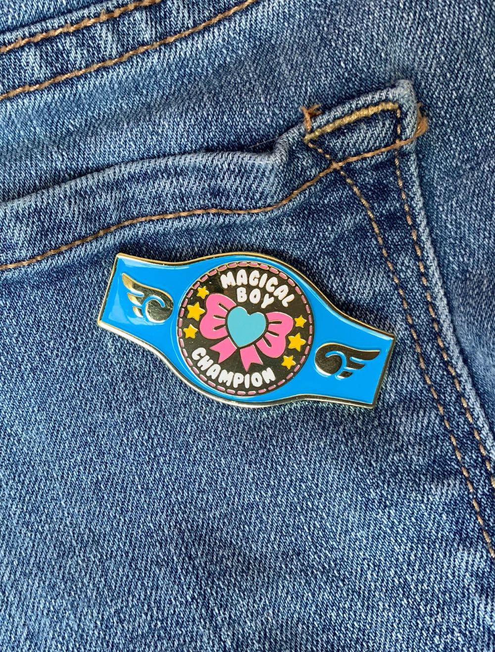 Magical Boy Championship Belt Pin - Enamel pin collectible - Main Image 3