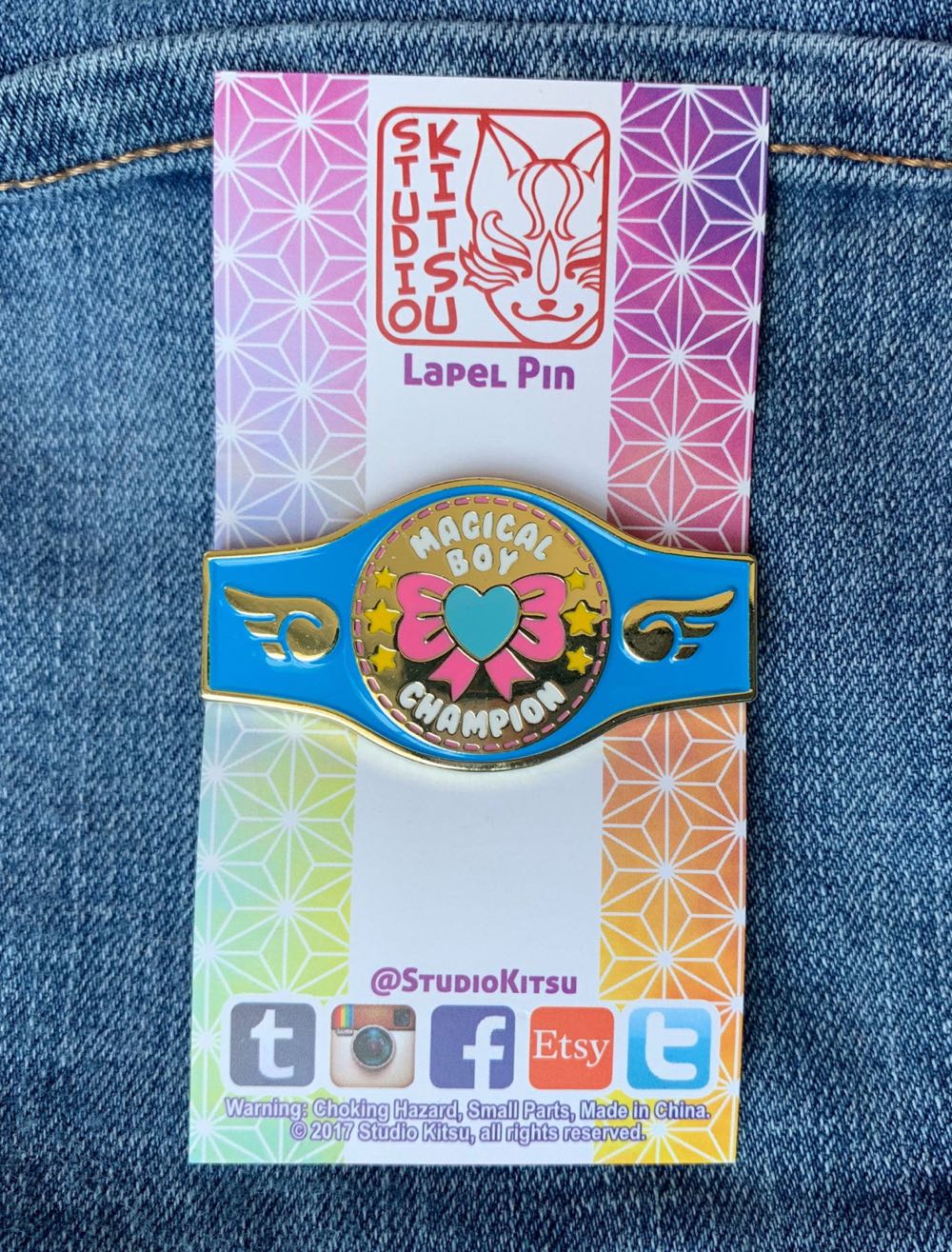 Magical Boy Championship Belt Pin - Enamel pin collectible - Main Image 4